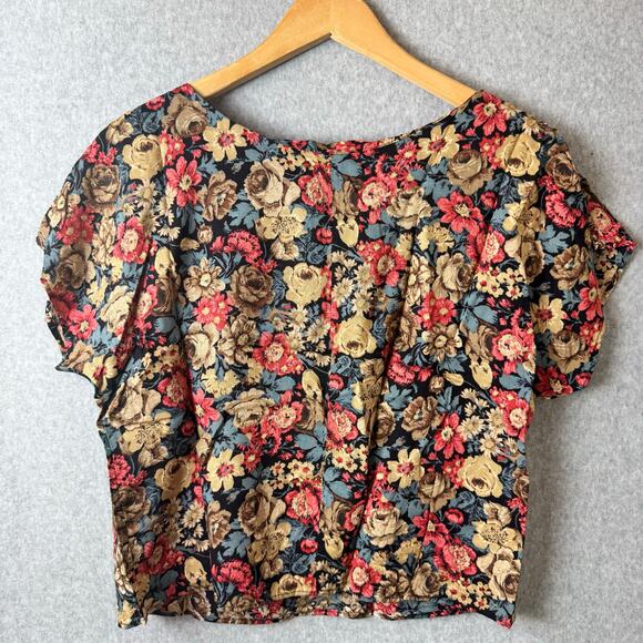 La Bene Vintage Outfit Women’s Large Floral Bohemian Top & Midi Skirt Romantic - Picture 4 of 16